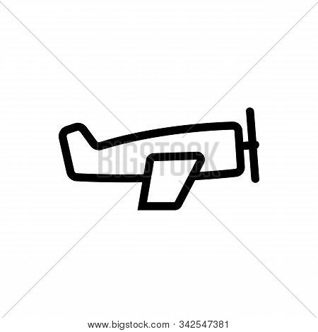 Passenger Plane Icon Vector. A Thin Line Sign. Isolated Contour Symbol Illustration