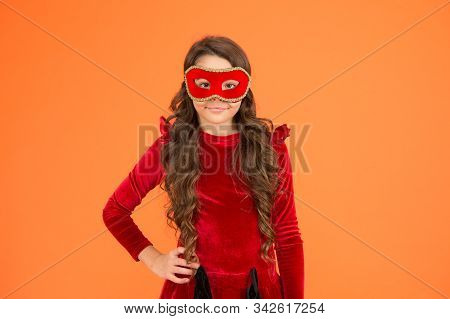Visit Public Event Anonymously. Winter New Year Party. Winter Carnival. Masquerade Concept. Kid Wear