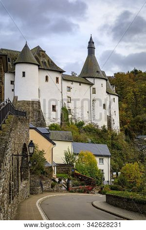 Medieval Clervaux Castle In Luxembourg, Dating Back To The 12th Century With A Museum Dedicated To W