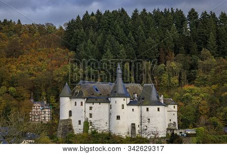 Medieval Clervaux Castle In Luxembourg, Dating Back To The 12th Century With A Museum Dedicated To W