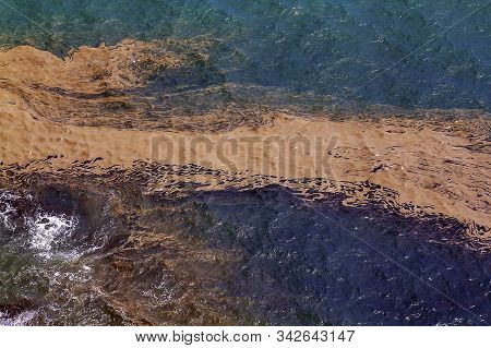 Synchronized Spawning Of Corals - Coral Spawning Looking Like Brown Sludge As Eggs And Sperm Are Rel