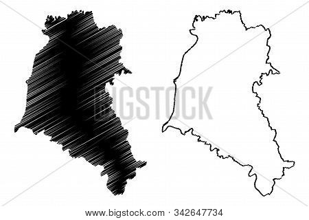 Fier County (republic Of Albania) Map Vector Illustration, Scribble Sketch Fier Map