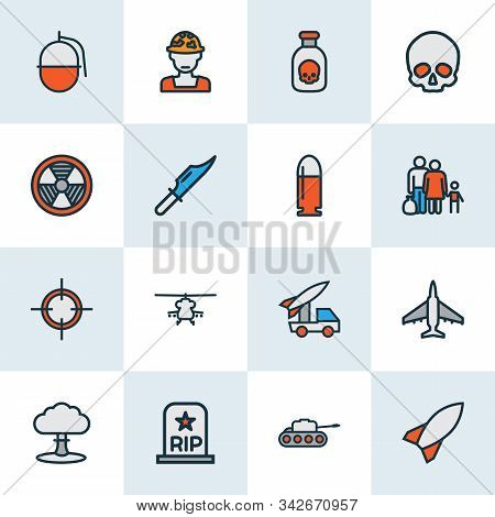 Combat Icons Colored Vector & Photo (Free Trial) | Bigstock