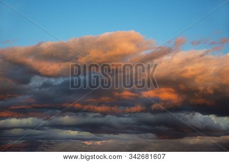 Stormy Clouds Over The Contryside In The Summer