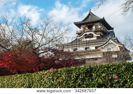 Autumn At Inuyama Castle, Aichi Prefecture, Japan. Inuyama Is One Of Only Twelve Original Castles In