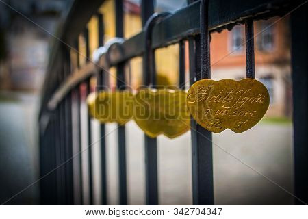 Proof Of Love Over The River. Photo Taken In Kandava, Latvia.