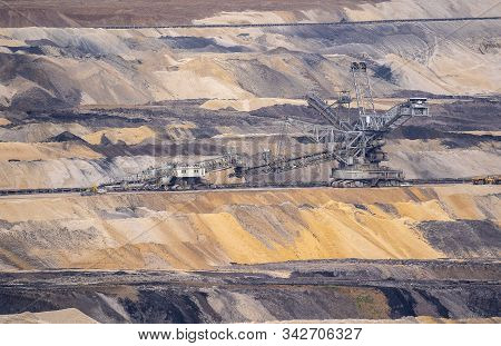 A Lignite Mine Or Lignite Quarry Is A Open-cast Mine Where Lignite Is Extracted. Brown Coal Mines Ar