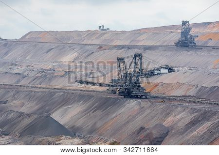 A Lignite Mine Or Lignite Quarry Is A Open-cast Mine Where Lignite Is Extracted. Brown Coal Mines Ar