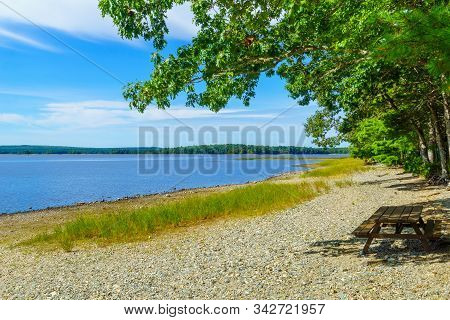 View Of The Kejimkujik Lake And Beach, In Kejimkujik National Park, Nova Scotia, Canada