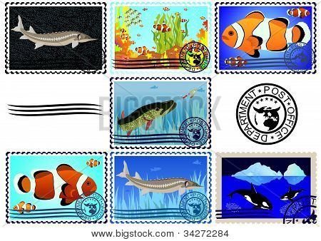 Francobolli. Pesce.