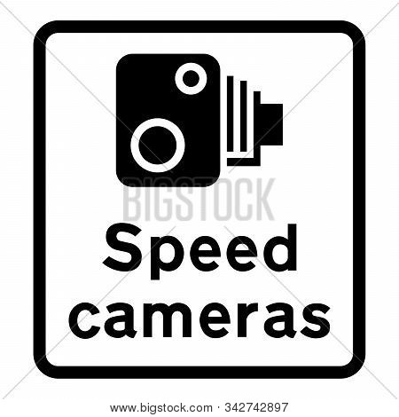 Speed Camera Symbol Icon Illustration With A White Background