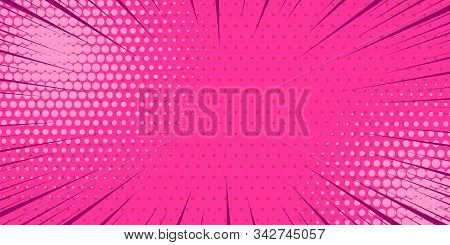 Pop Art Yellow Comics Book Cartoon Magazine Cover. Cartoon Funny Retro Pattern Strip Mock Up. Vector