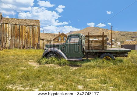 Bodie, California, Usa - August 31, 2017 : Old Truck At Bodie Ghost Town, California. Bodie Is A His