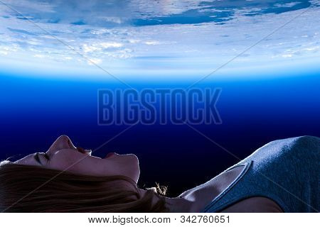 Girl screaming at Earth planet