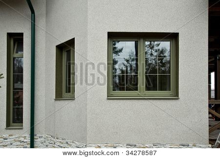 Windows ใยแก้วสีเขียว