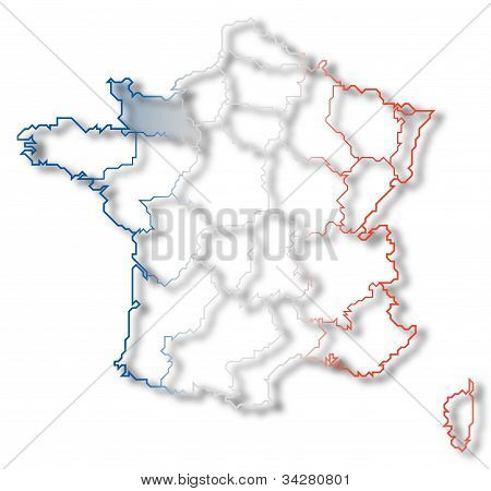 Carte de France, Basse Normandie a mis en évidence :