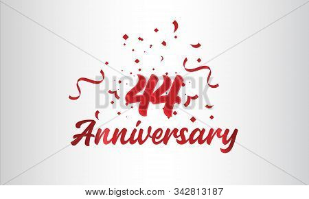 Anniversary Celebration Background. With The 44th Number In Gold And With The Words Golden Anniversa
