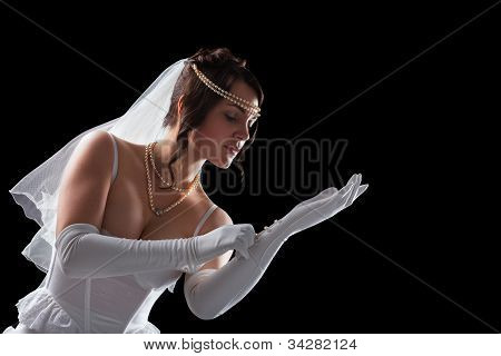 Dejlige sensuelle brud i lingeri