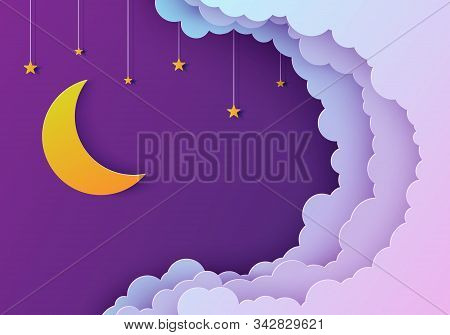 Night Sky Paper Cut Vector &amp; Photo (Free Trial) | Bigstock