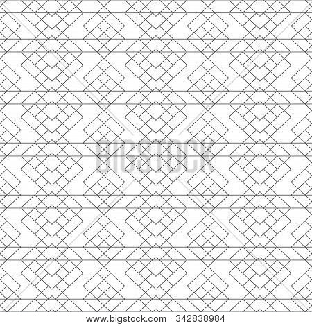 Seamless Pattern. Classic Abstract Geometric Background. Modern Linear Texture With Thin Lines. Regu