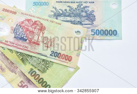 Vietnamese Dong Or Vnd Banknote On White Background