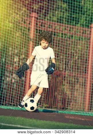 Childrens Soccer Football - A Match Of Young Children On The Football Field