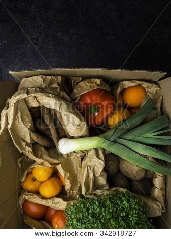 Healthy Food Clean Eating Selection Fruit And Vegetable, Rich In Vitamin And Antioxidants. Eco-frien