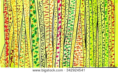 Spotted Abstract Shapes Watercolor Background. Geometric Figures Aquarelle Texture