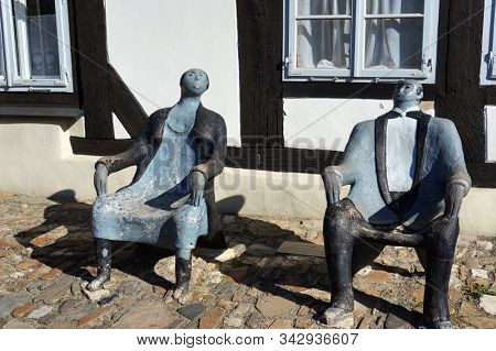 Goslar, Germany - April 21, 2016: Sculpture made by Vera Keune 