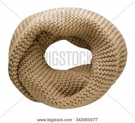 Hakki Scarf Isolated On White Background.scarf Top View .