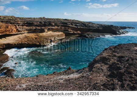 Adeje El Puertito. Tenerife. Spain. The Bay In The South Of Tenerife
