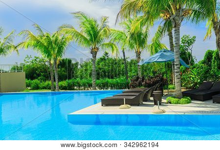 Las Brujas, Cayo Santa Maria, Cuba June 17, 2019 Beautiful Amazing Inviting View Of Vip Area Swimmin