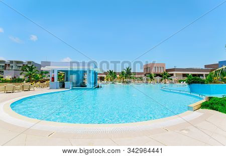 Las Brujas, Cayo Santa Maria, Cuba June 19, 2019 Beautiful Amazing Inviting View Of Two Level Swimmi