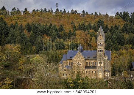 19th Century Neo Romanesque Clervaux Abbey, Monastery Of Saint-maurice And Saint-maur Benedictines I