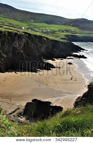 Beautiful Ireland. Dingle Peninsula. Coumeenoole Beach While Driving Along The Ring Of Dingle