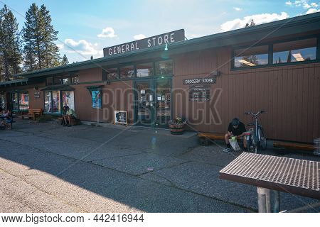 Wyoming, Usa - June 27, 2021: General Store At Colter Bay In Grand Teton National Park