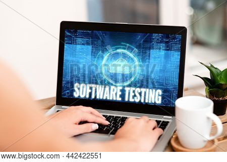 Hand Writing Sign Software Testing. Business Idea Investigation Provide Information About The Qualit