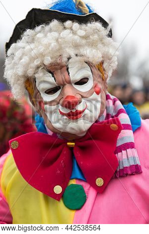 Krasnoilsk, Ukraine - January 14, 2020: Ancient Pagan Ritual Of Malanka Malanca , Performed Olny By 