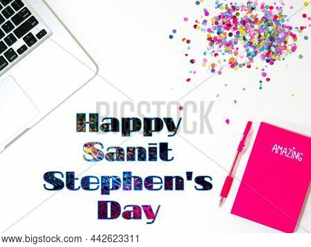 A New Best Happy Saint Stephen's Day Fastival Celebration Colourful Stylish Front Text Background Il