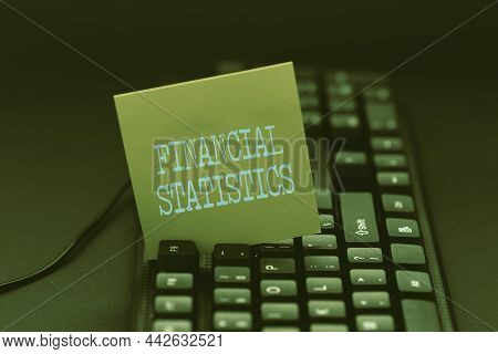 Conceptual Caption Financial Statistics. Conceptual Photo Comprehensive Set Of Stock And Flow Data O