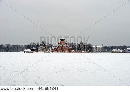 Vvedenskaya Island Women's Desert On A Winter Day. Russia, Vladimir Region