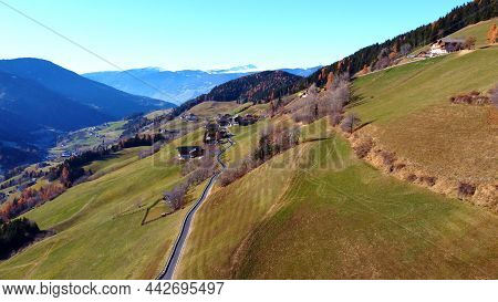 Villnoess Valley At Puez Geissler National Park