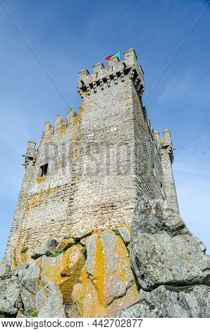 Castle In The Medieval Village Of Penedono, Viseu District. Portugal. Architecture And Archeology.