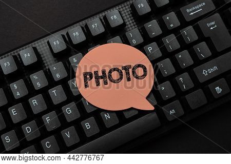 Text Showing Inspiration Photo. Concept Meaning The Nonobjective Motif That Cannot Be Described Any 