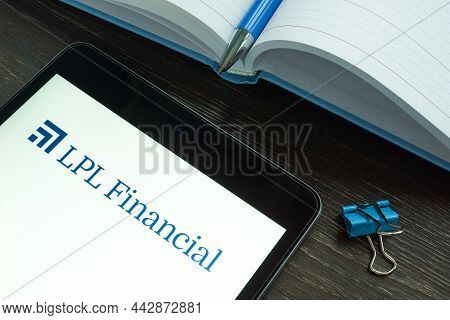 Kyiv, Ukraine - December 03, 2021. Lpl Financial Company Logo And Notepad.