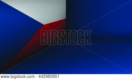 Eps10 Vector Patriotic Background With Czechrepublic Flag Colors. An Element Of Impact For The Use Y