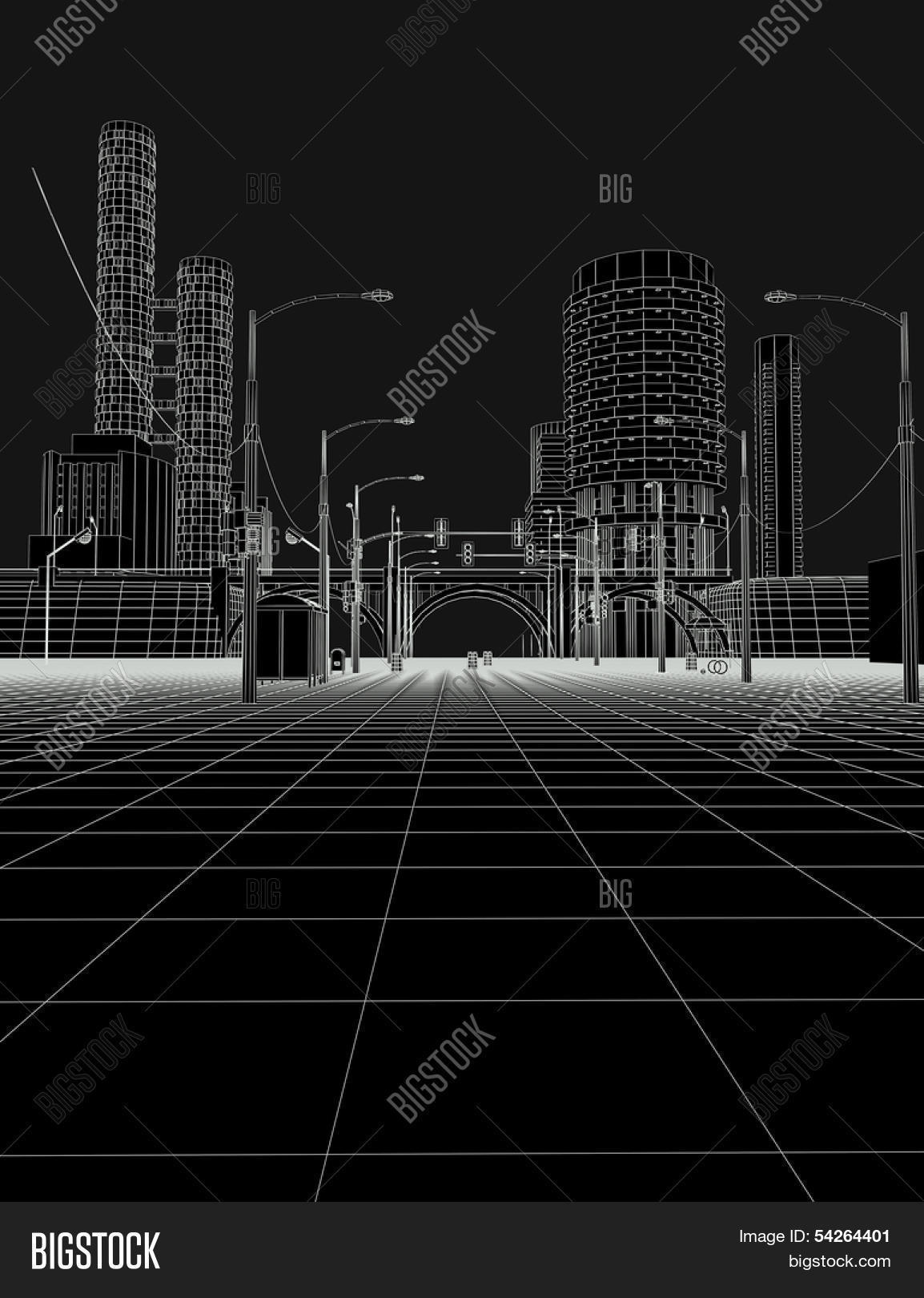 generic wireframe image photo free trial bigstock wireframe architecture