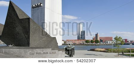 ROTTERDAM in the NETHERLANDS at the river MAAS