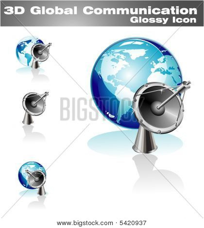 Icono de comunicación global