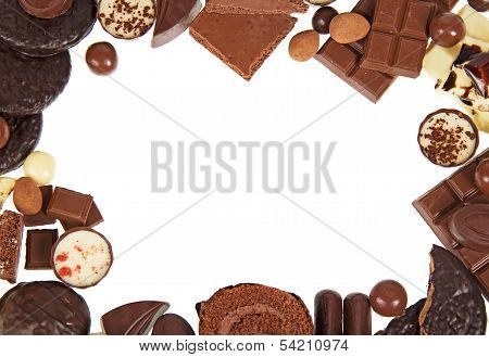 Frame of chocolates